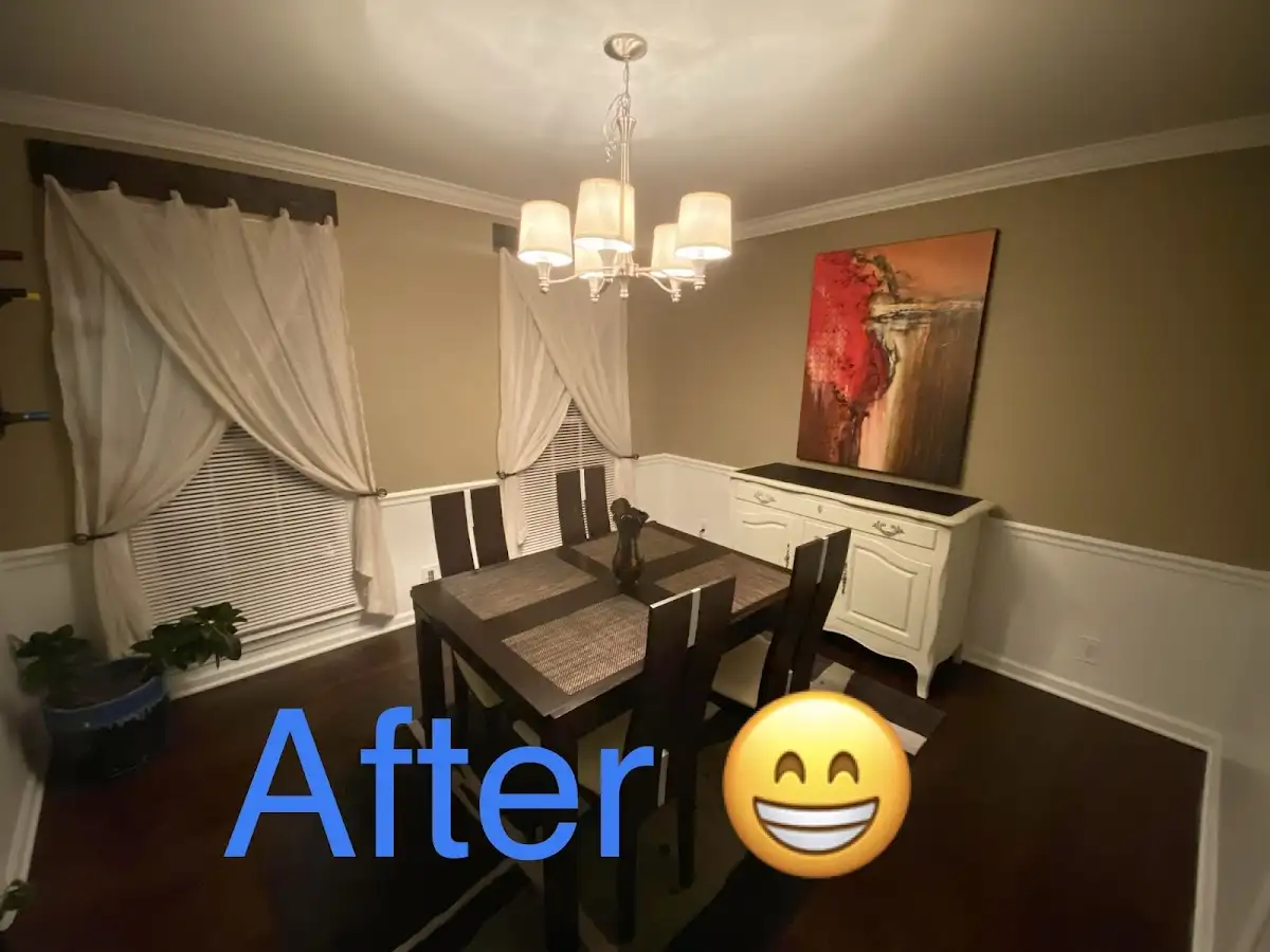 Professional dining room restoration after water damage in Reston